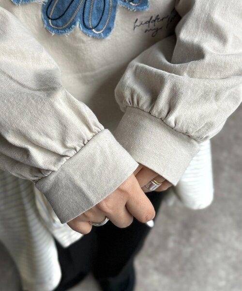 CPCM(シーピーシーエム)の「センハナ刺繍ワッペンロンT(Tシャツ/カットソー・レディース・ネイビー/グリーン系その他/オフホワイト/チャコールグレー/ピンク/グレイッシュベージュ・FREE)」の20枚目の写真