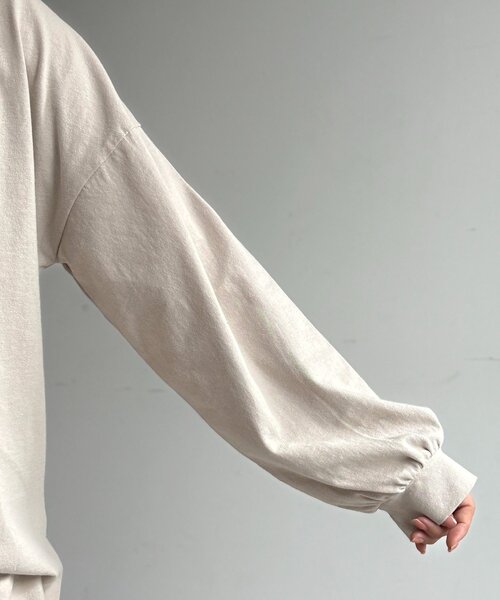 CPCM(シーピーシーエム)の「センハナ刺繍ワッペンロンT(Tシャツ/カットソー・レディース・ネイビー/グリーン系その他/オフホワイト/チャコールグレー/ピンク/グレイッシュベージュ・FREE)」の22枚目の写真