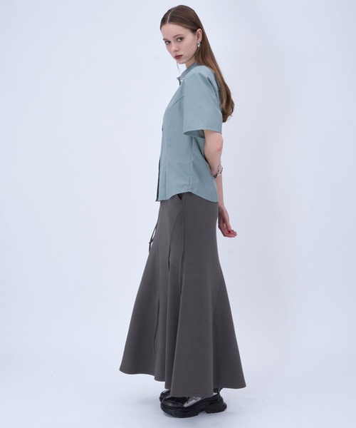 HARE（ハレ）の「アシメストリングポンチマーメイドスカート(HARE)（スカート・レディース・グレー/ブラック・FREE）」の7枚目の写真