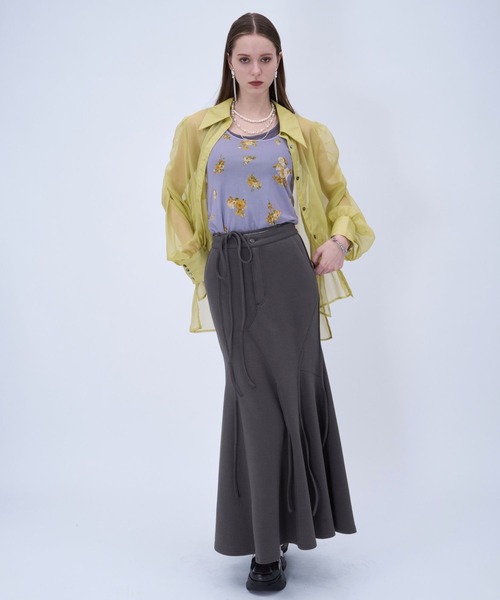 HARE（ハレ）の「アシメストリングポンチマーメイドスカート(HARE)（スカート・レディース・グレー/ブラック・FREE）」の10枚目の写真