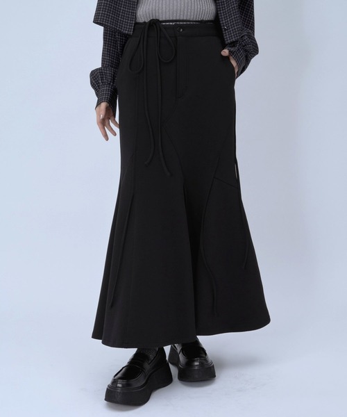 HARE（ハレ）の「アシメストリングポンチマーメイドスカート(HARE)（スカート・レディース・グレー/ブラック・FREE）」の13枚目の写真