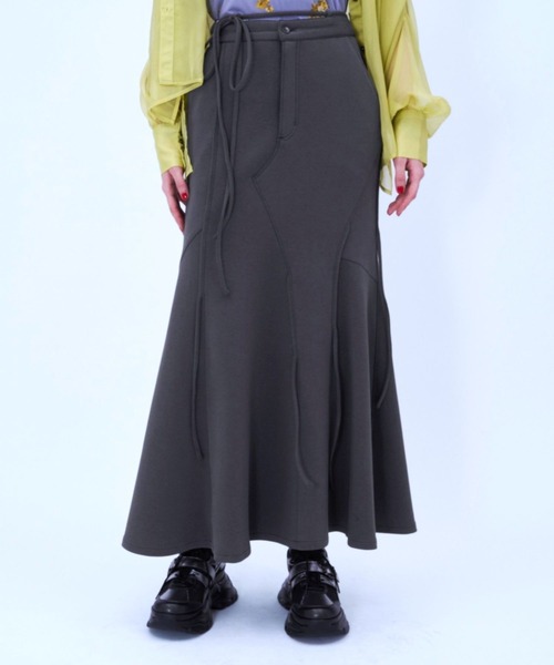 HARE（ハレ）の「アシメストリングポンチマーメイドスカート(HARE)（スカート・レディース・グレー/ブラック・FREE）」の14枚目の写真