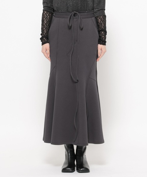 HARE（ハレ）の「アシメストリングポンチマーメイドスカート(HARE)（スカート・レディース・グレー/ブラック・FREE）」の18枚目の写真