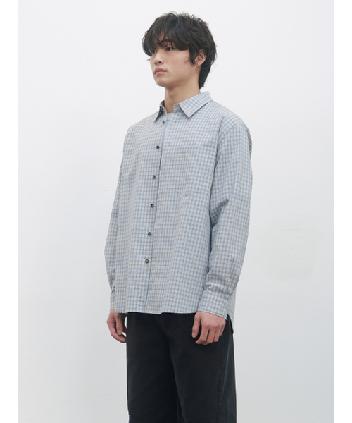 KIJUN MEN（キジュンメンズ）の「Soft Check Shirt Sky Blue（シャツ/ブラウス・メンズ・その他・SMALL/MEDIUM/LARGE/X-LARGE）」の2枚目の写真