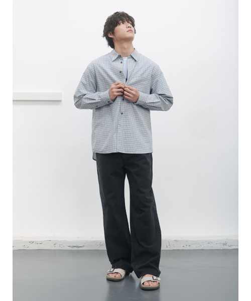 KIJUN MEN（キジュンメンズ）の「Soft Check Shirt Sky Blue（シャツ/ブラウス・メンズ・その他・SMALL/MEDIUM/LARGE/X-LARGE）」の4枚目の写真