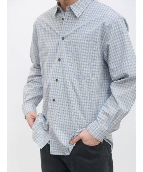 KIJUN MEN（キジュンメンズ）の「Soft Check Shirt Sky Blue（シャツ/ブラウス・メンズ・その他・SMALL/MEDIUM/LARGE/X-LARGE）」の7枚目の写真