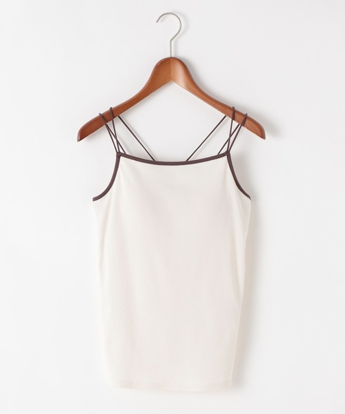 niko and...（ニコアンド）の「クールキープカップ付きキャミソール（キャミソール・レディース・オフホワイト/アイボリー/ブラック/ブラウン・MEDIUM/LARGE）」の8枚目の写真