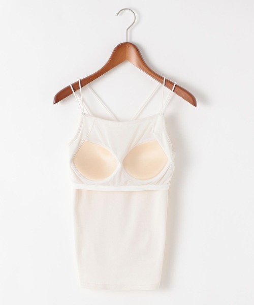 niko and...（ニコアンド）の「クールキープカップ付きキャミソール（キャミソール・レディース・オフホワイト/アイボリー/ブラック/ブラウン・MEDIUM/LARGE）」の10枚目の写真