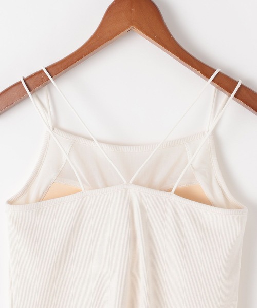 niko and...（ニコアンド）の「クールキープカップ付きキャミソール（キャミソール・レディース・オフホワイト/アイボリー/ブラック/ブラウン・MEDIUM/LARGE）」の12枚目の写真