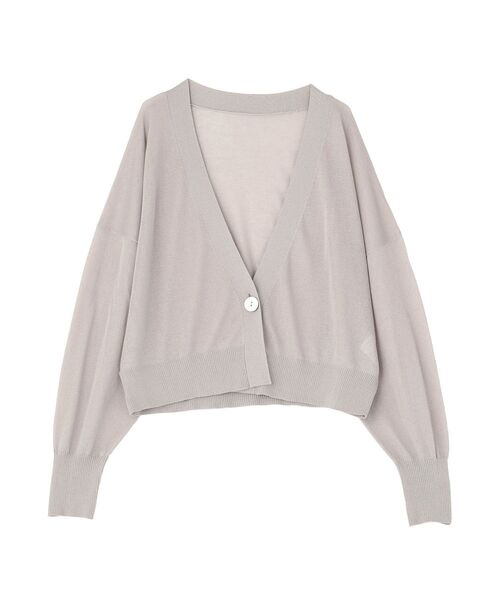 GARAGE OF GOOD CLOTHING（ガレージオブグッドクロージング）の「シアーショートドルマンニットカーデ（カーディガン/ボレロ・レディース・グレイッシュベージュ/ブラック/オフホワイト・FREE）」の12枚目の写真