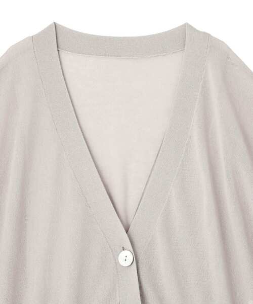 GARAGE OF GOOD CLOTHING（ガレージオブグッドクロージング）の「シアーショートドルマンニットカーデ（カーディガン/ボレロ・レディース・グレイッシュベージュ/ブラック/オフホワイト・FREE）」の8枚目の写真