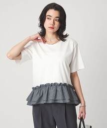 green label relaxing（グリーンレーベルリラクシング）の「スソ ドッキング プルオーバー カットソー 接触冷感（Tシャツ/カットソー・レディース）」
