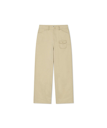 WASHED COTTON PANTS (Beige,2size)