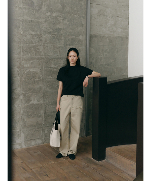 Yuje(ユジェ)の「WASHED COTTON PANTS (Beige,2size)(その他パンツ・レディース・その他・MEDIUM/SMALL)」の2枚目の写真