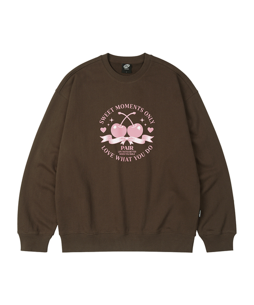WILDROCK(ワイルドロック)の「チェリーペアオーバーサイズスウェット_9 COL(スウェット・レディース・ピンク/ブルー/ブラウン/チャコール/ダークグレー/ネイビー/ベージュ/アイボリー/ブラック・SMALL/MEDIUM/LARGE)」の6枚目の写真