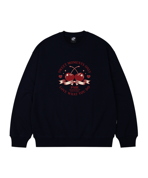 WILDROCK(ワイルドロック)の「チェリーペアオーバーサイズスウェット_9 COL(スウェット・レディース・ピンク/ブルー/ブラウン/チャコール/ダークグレー/ネイビー/ベージュ/アイボリー/ブラック・SMALL/MEDIUM/LARGE)」の3枚目の写真