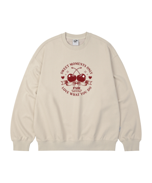 WILDROCK(ワイルドロック)の「チェリーペアオーバーサイズスウェット_9 COL(スウェット・レディース・ピンク/ブルー/ブラウン/チャコール/ダークグレー/ネイビー/ベージュ/アイボリー/ブラック・SMALL/MEDIUM/LARGE)」の15枚目の写真