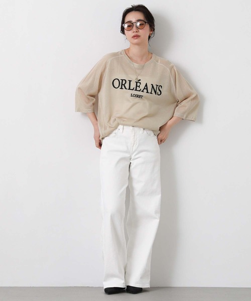 Gready Brilliant(グレディブリリアン)の「シアー刺繍ロゴ7分袖ニット(ニット/セーター・レディース・ブラック/ベージュ・FREE)」の14枚目の写真