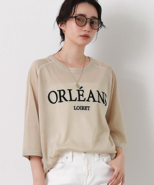 Gready Brilliant(グレディブリリアン)の「シアー刺繍ロゴ7分袖ニット(ニット/セーター・レディース・ブラック/ベージュ・FREE)」の15枚目の写真