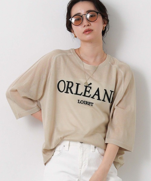 Gready Brilliant(グレディブリリアン)の「シアー刺繍ロゴ7分袖ニット(ニット/セーター・レディース・ブラック/ベージュ・FREE)」の18枚目の写真