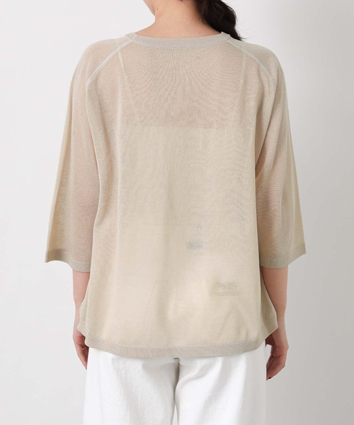 Gready Brilliant(グレディブリリアン)の「シアー刺繍ロゴ7分袖ニット(ニット/セーター・レディース・ブラック/ベージュ・FREE)」の20枚目の写真