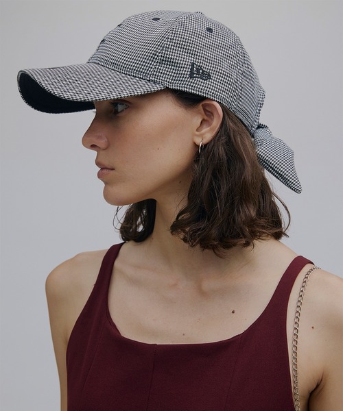 NEW ERA®×Ameri HOUNDSTOOTH RIBBON CAP 黒色 NEW ERA × Ameri HOUNDSTOOTH RIBBON CAP（キャップ）｜NEW ERA