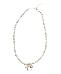 WILLSELECTION（ウィルセレクション）の「リボンチャームパールネックレス（ネックレス）」