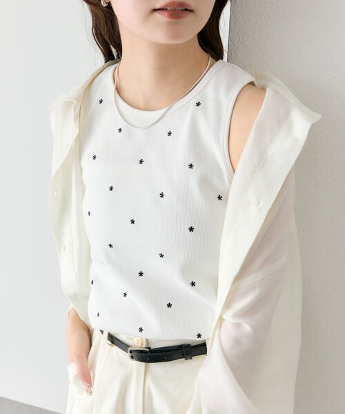 mystic（ミスティック）の「フラワードットタンクトップ（タンクトップ・レディース・オフホワイト/ブラック/イエロー・FREE）」の21枚目の写真