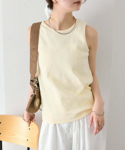 mystic（ミスティック）の「フラワードットタンクトップ（タンクトップ・レディース・オフホワイト/ブラック/イエロー・FREE）」の17枚目の写真