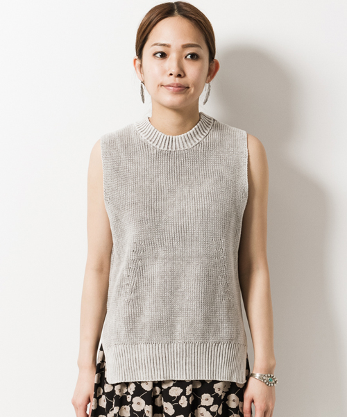 AMERICAN RAG CIE（アメリカンラグシー）の「AMERICAN RAG CIEストーンウォッシュニット/209-LAN-B6753（ニット/セーター・レディース・グレー/インディゴブルー・FREE）」の12枚目の写真