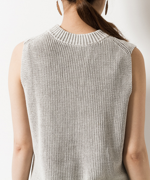 AMERICAN RAG CIE（アメリカンラグシー）の「AMERICAN RAG CIEストーンウォッシュニット/209-LAN-B6753（ニット/セーター・レディース・グレー/インディゴブルー・FREE）」の15枚目の写真