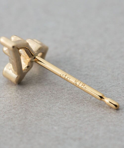 ete（エテ）の「[ゾディアック] K10YG ダイヤモンド ピアス /しし座（ピアス（片耳用）・レディース・イエローゴールド・FREE）」の3枚目の写真