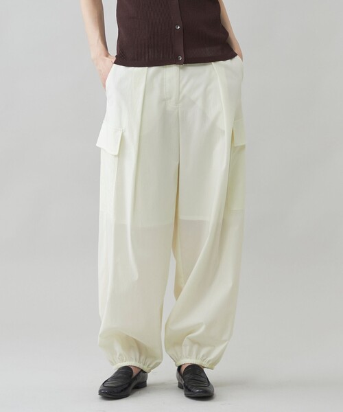 CAST:（キャストコロン）の「【CAST COLON】【接触冷感】ｷﾞｬｻﾞｰﾜｰｸﾊﾟﾝﾂ（その他パンツ・レディース・ベージュ/ネイビー/オフホワイト・S/M）」の13枚目の写真