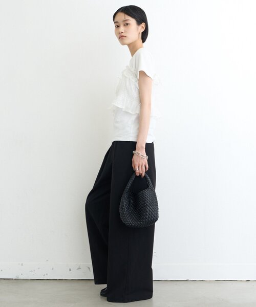 CIAOPANIC TYPY(チャオパニックティピー)の「【UNISEX】タックボリュームワイドスラックスパンツ/サイドラインスラックス(スラックス・レディース・ブラック/グレー/ネイビー/ライトグレー/ベージュ/ブラウン/チャコールグレー/モカ・SMALL/LARGE/MEDIUM)」の16枚目の写真
