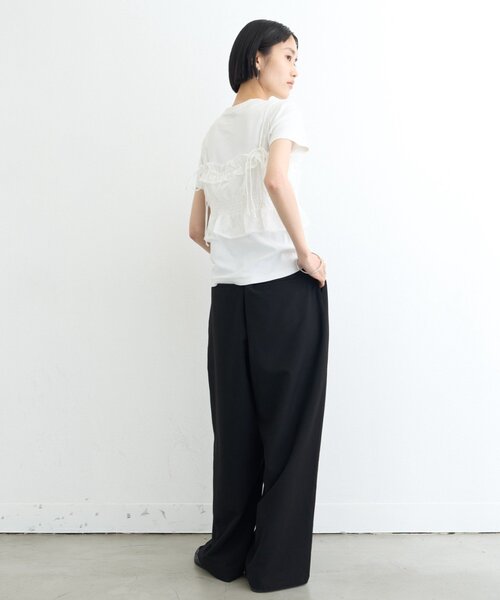CIAOPANIC TYPY(チャオパニックティピー)の「【UNISEX】タックボリュームワイドスラックスパンツ/サイドラインスラックス(スラックス・レディース・ブラック/グレー/ネイビー/ライトグレー/ベージュ/ブラウン/チャコールグレー/モカ・SMALL/LARGE/MEDIUM)」の17枚目の写真