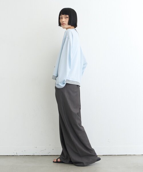 CIAOPANIC TYPY(チャオパニックティピー)の「【UNISEX】タックボリュームワイドスラックスパンツ/サイドラインスラックス(スラックス・レディース・ブラック/グレー/ネイビー/ライトグレー/ベージュ/ブラウン/チャコールグレー/モカ・SMALL/LARGE/MEDIUM)」の22枚目の写真