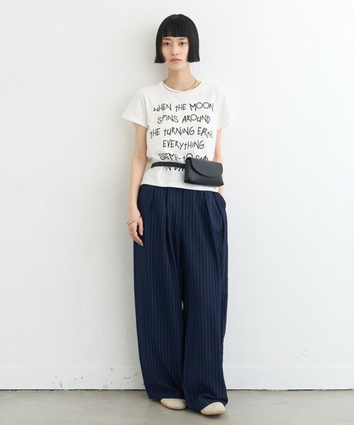 CIAOPANIC TYPY(チャオパニックティピー)の「【UNISEX】タックボリュームワイドスラックスパンツ/サイドラインスラックス(スラックス・レディース・ブラック/グレー/ネイビー/ライトグレー/ベージュ/ブラウン/チャコールグレー/モカ・SMALL/LARGE/MEDIUM)」の9枚目の写真