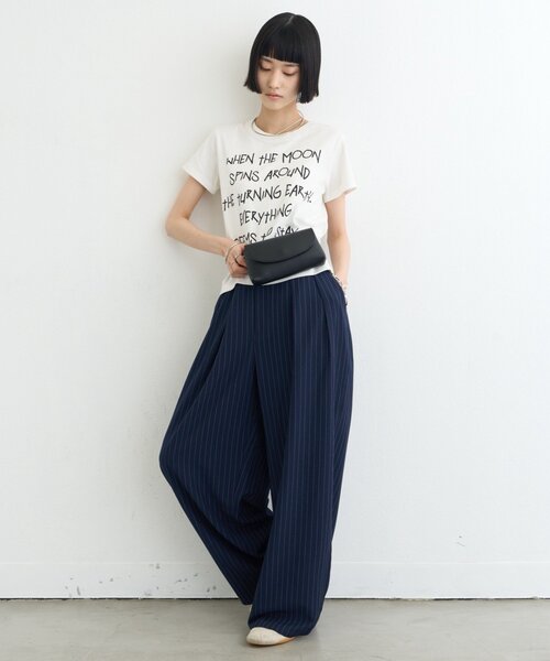 CIAOPANIC TYPY(チャオパニックティピー)の「【UNISEX】タックボリュームワイドスラックスパンツ/サイドラインスラックス(スラックス・レディース・ブラック/グレー/ネイビー/ライトグレー/ベージュ/ブラウン/チャコールグレー/モカ・SMALL/LARGE/MEDIUM)」の10枚目の写真