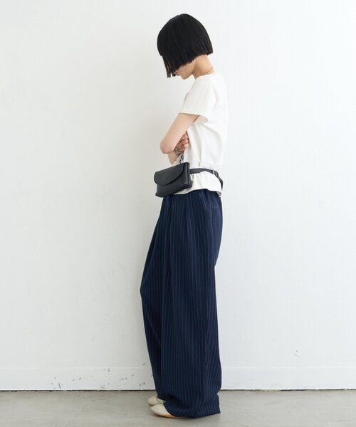 CIAOPANIC TYPY(チャオパニックティピー)の「【UNISEX】タックボリュームワイドスラックスパンツ/サイドラインスラックス(スラックス・レディース・ブラック/グレー/ネイビー/ライトグレー/ベージュ/ブラウン/チャコールグレー/モカ・SMALL/LARGE/MEDIUM)」の11枚目の写真