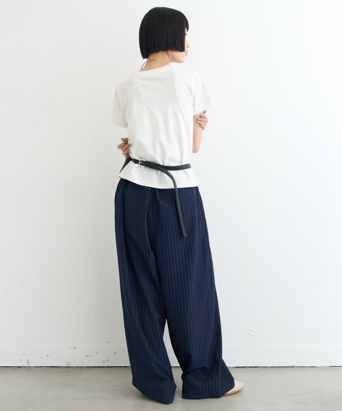 CIAOPANIC TYPY(チャオパニックティピー)の「【UNISEX】タックボリュームワイドスラックスパンツ/サイドラインスラックス(スラックス・レディース・ブラック/グレー/ネイビー/ライトグレー/ベージュ/ブラウン/チャコールグレー/モカ・SMALL/LARGE/MEDIUM)」の12枚目の写真