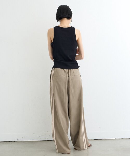 CIAOPANIC TYPY(チャオパニックティピー)の「【UNISEX】タックボリュームワイドスラックスパンツ/サイドラインスラックス(スラックス・レディース・ブラック/グレー/ネイビー/ライトグレー/ベージュ/ブラウン/チャコールグレー/モカ・SMALL/LARGE/MEDIUM)」の20枚目の写真