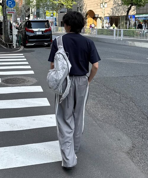 CIAOPANIC TYPY（チャオパニックティピー）の「【UNISEX】タックボリュームワイドスラックスパンツ/サイドラインスラックス（スラックス・レディース・ブラック/グレー/ネイビー/ライトグレー/ベージュ/ブラウン・SMALL/LARGE/MEDIUM）」の17枚目の写真