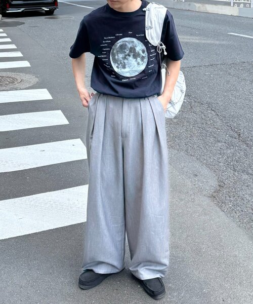 CIAOPANIC TYPY（チャオパニックティピー）の「【UNISEX】タックボリュームワイドスラックスパンツ/サイドラインスラックス（スラックス・レディース・ブラック/グレー/ネイビー/ライトグレー/ベージュ/ブラウン・SMALL/LARGE/MEDIUM）」の16枚目の写真