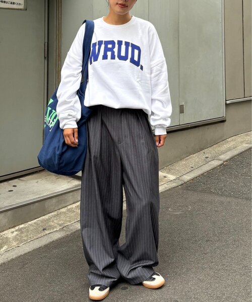 CIAOPANIC TYPY（チャオパニックティピー）の「【UNISEX】タックボリュームワイドスラックスパンツ/サイドラインスラックス（スラックス・レディース・ブラック/グレー/ネイビー/ライトグレー/ベージュ/ブラウン・SMALL/LARGE/MEDIUM）」の7枚目の写真