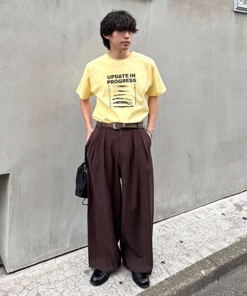 CIAOPANIC TYPY(チャオパニックティピー)の「【UNISEX】タックボリュームワイドスラックスパンツ/サイドラインスラックス(スラックス・レディース・ブラック/グレー/ネイビー/ライトグレー/ベージュ/ブラウン/チャコールグレー/モカ・SMALL/LARGE/MEDIUM)」の12枚目の写真