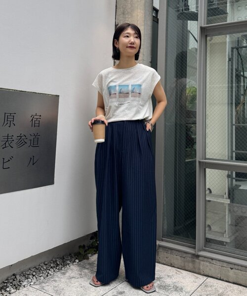 CIAOPANIC TYPY(チャオパニックティピー)の「【UNISEX】タックボリュームワイドスラックスパンツ/サイドラインスラックス(スラックス・レディース・ブラック/グレー/ネイビー/ライトグレー/ベージュ/ブラウン/チャコールグレー/モカ・SMALL/LARGE/MEDIUM)」の21枚目の写真