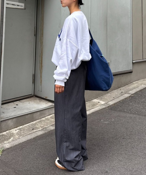 CIAOPANIC TYPY（チャオパニックティピー）の「【UNISEX】ﾀｯｸﾎﾞﾘｭｰﾑﾜｲﾄﾞｽﾗｯｸｽﾊﾟﾝﾂ（スラックス・メンズ・ブラック/グレー/ネイビー・SMALL/LARGE/MEDIUM）」の6枚目の写真