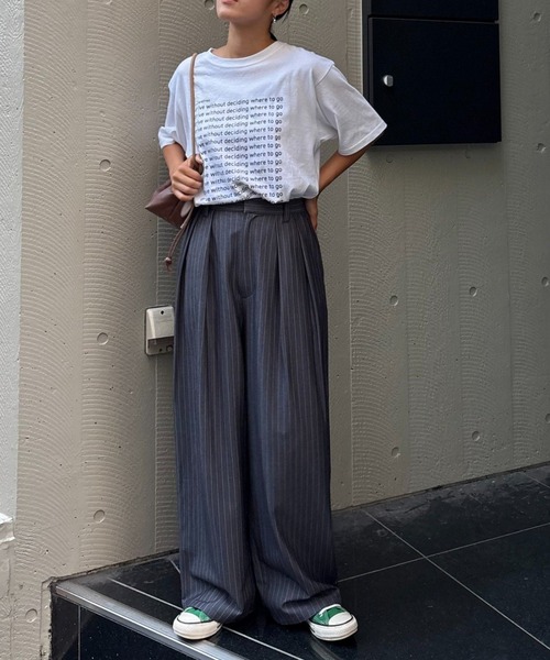 CIAOPANIC TYPY（チャオパニックティピー）の「【UNISEX】ﾀｯｸﾎﾞﾘｭｰﾑﾜｲﾄﾞｽﾗｯｸｽﾊﾟﾝﾂ（スラックス・メンズ・ブラック/グレー/ネイビー・SMALL/LARGE/MEDIUM）」の5枚目の写真