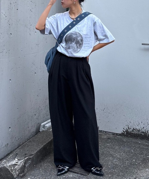 CIAOPANIC TYPY（チャオパニックティピー）の「【UNISEX】ﾀｯｸﾎﾞﾘｭｰﾑﾜｲﾄﾞｽﾗｯｸｽﾊﾟﾝﾂ（スラックス・メンズ・ブラック/グレー/ネイビー・SMALL/LARGE/MEDIUM）」の15枚目の写真