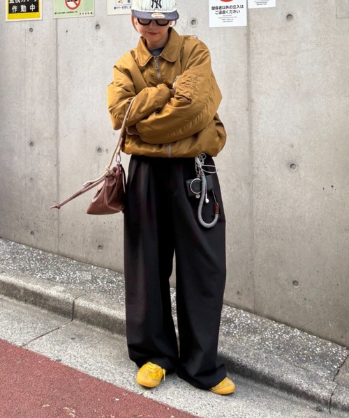 CIAOPANIC TYPY（チャオパニックティピー）の「【UNISEX】ﾀｯｸﾎﾞﾘｭｰﾑﾜｲﾄﾞｽﾗｯｸｽﾊﾟﾝﾂ（スラックス・メンズ・ブラック/グレー/ネイビー・SMALL/LARGE/MEDIUM）」の17枚目の写真